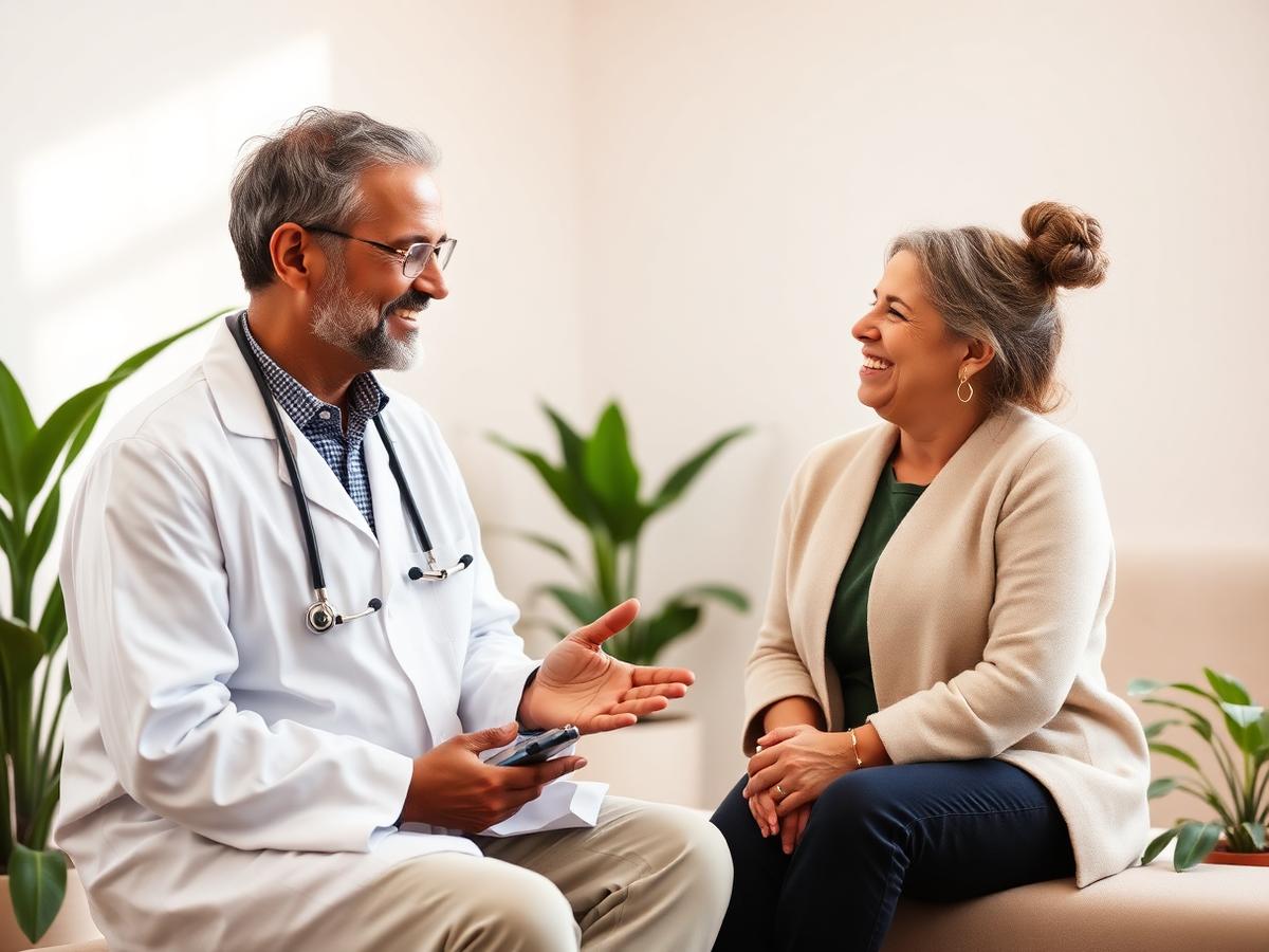 Ayurvedic doctor consulting with a patient